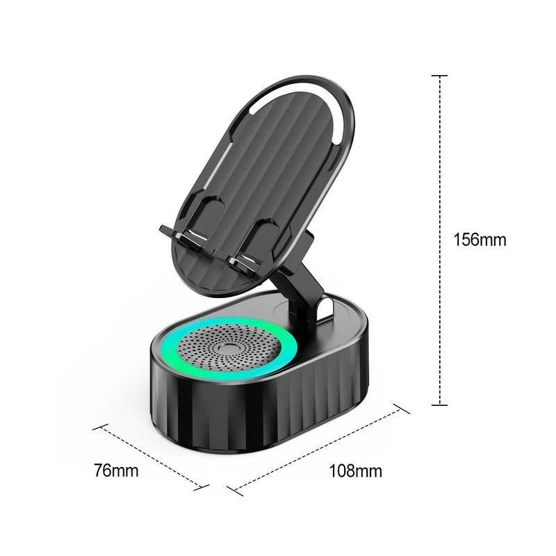 Cell Phone Stand with Wireless Bluetooth Speaker,Induction Speaker HD Surround Sound for Home and Outdoor,Compatible with Iphone Ipad Samsung Galaxy Glosentials