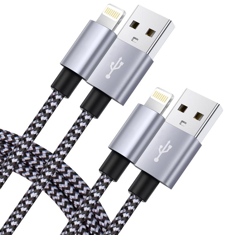 iPhone Charger four piece USB Lightning Cable Nylon Braided Fast Charging iPhone Cord Compatible iPhone iPad