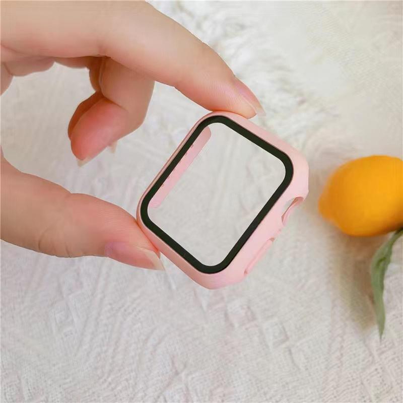 Full Coverage Watch Screen Protector, Smart Watch Screen Protective Case Compatible With Apple Watch 38mm 40mm 41mm 42mm 44mm 45mm