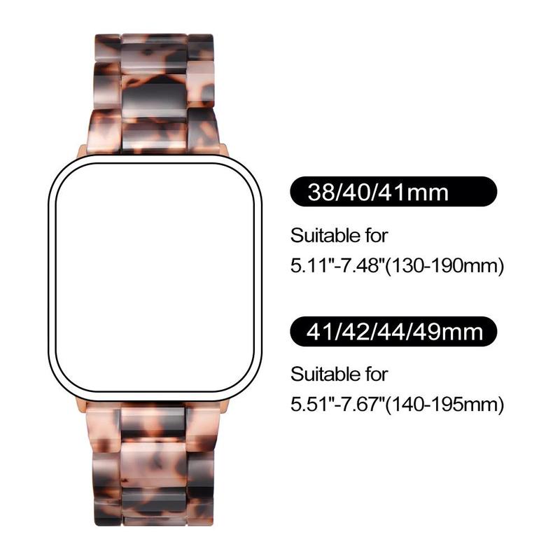 Lightweight Resin Watch Band (Band Only), 1 Count Fashionable Watch Band for Women & Men, Wearable Accessories Compatible with Apple Watch Series