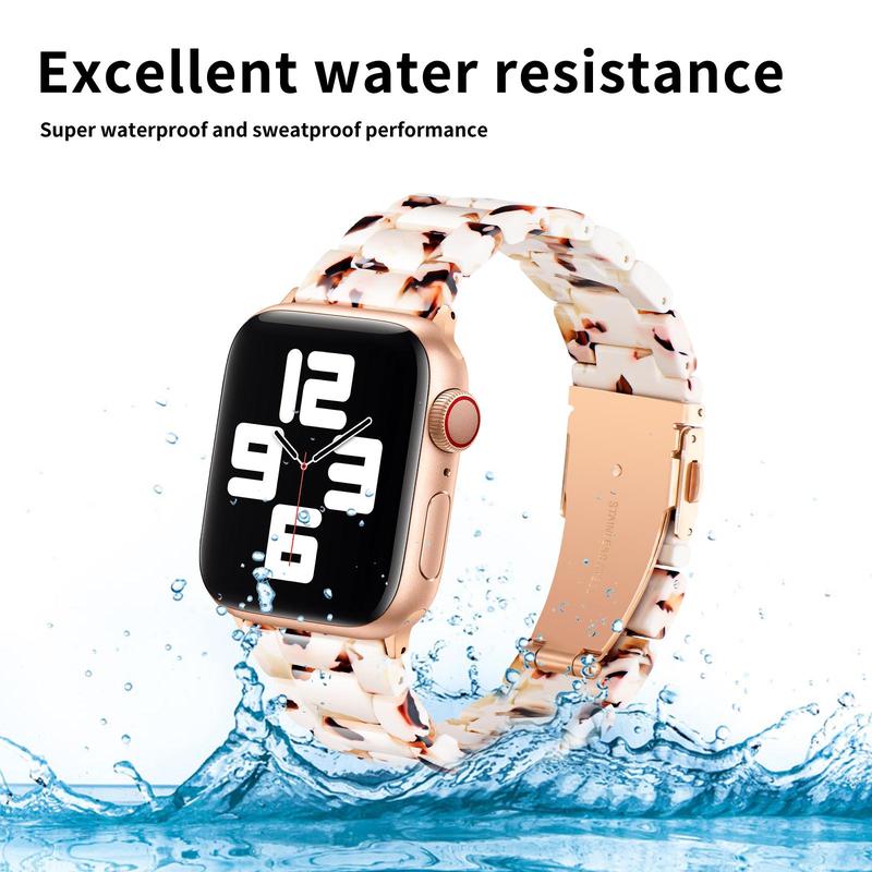 Lightweight Resin Watch Band (Band Only), 1 Count Fashionable Watch Band for Women & Men, Wearable Accessories Compatible with Apple Watch Series