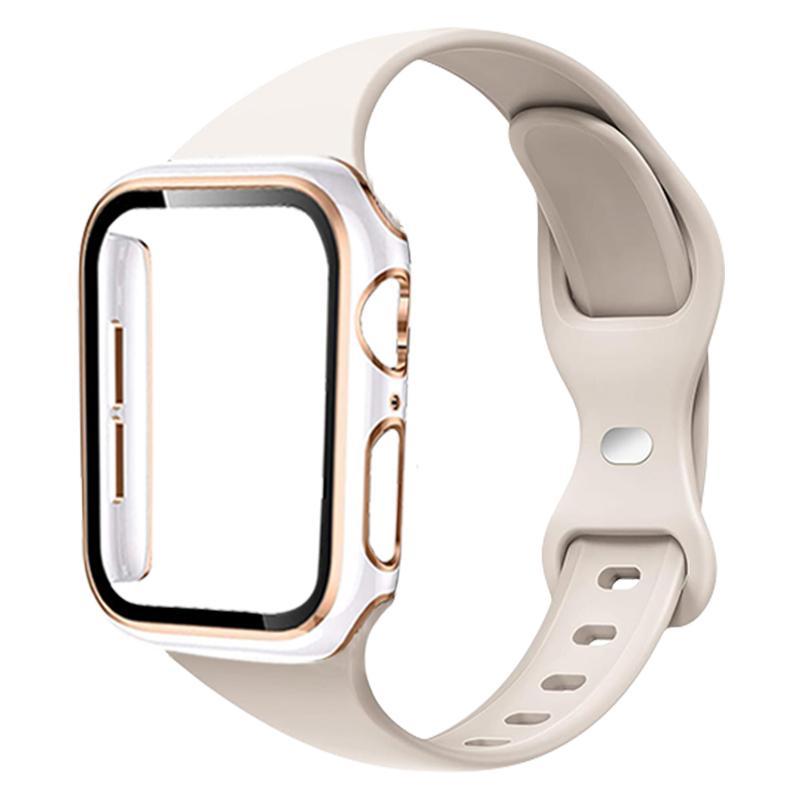 Smart Watch Band & Case Set, Adjustable Watch Band & Watch Protective Case, Wearable Accessories Compatible with Apple Watch 10 9 8 7 6 5 4 3 2 1