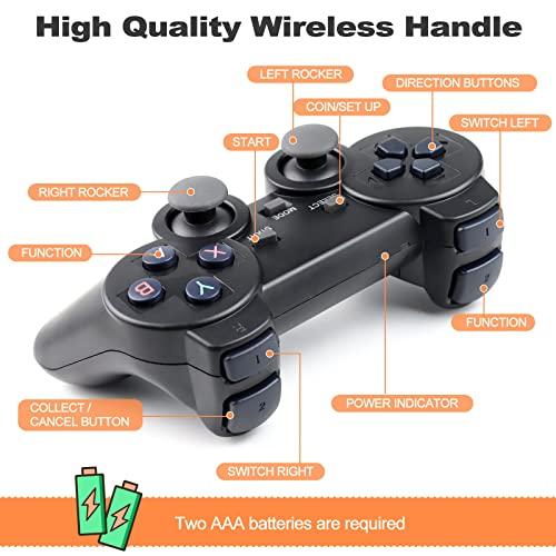  Wireless 4K retro game console, nostalgic retro game console with 4K HDMI output, plug and play built-in 20,000 retro games + (64G) SD card, the first choice for parent-child leisure and entertainment,Essential for gift giving