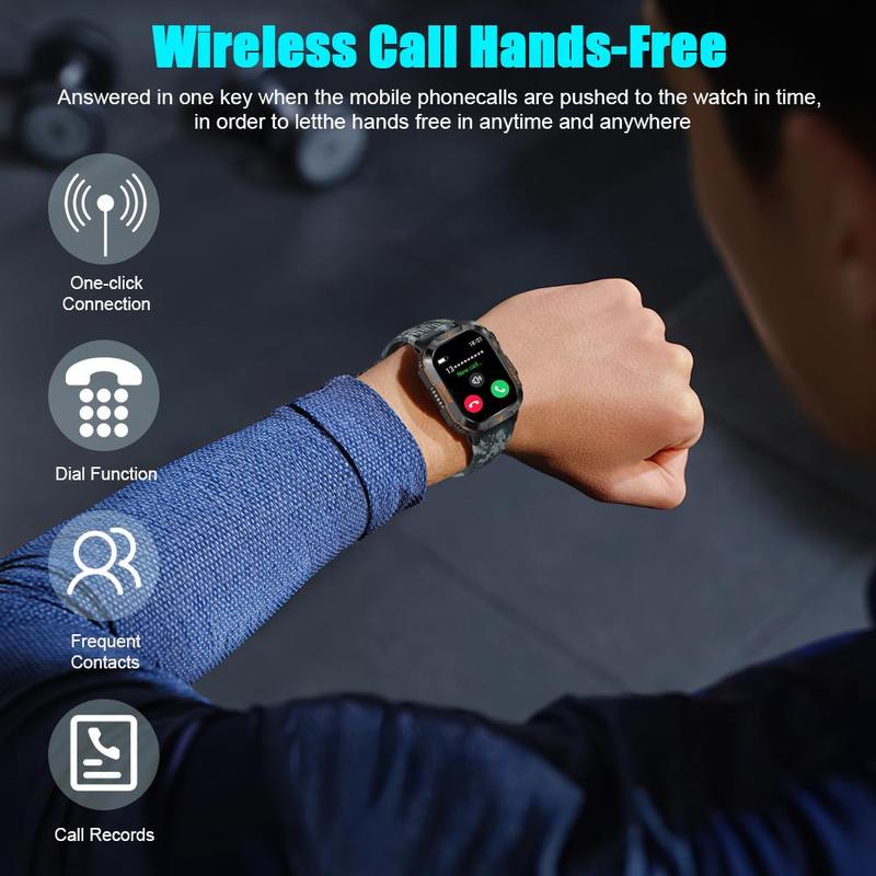 Multifunctional Smart Watch, Fashion Digital Watch with Heart Rate Monitoring & Sleep Tracking, Sports Watch with Multiple Sport Modes for Women & Men, Wearable Devices for Android & iPhone & Smartphone, Smartwatch with Wireless Call Hands-Free Function