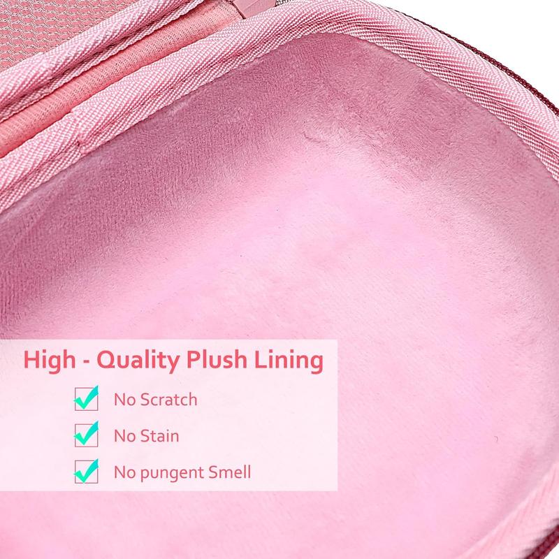 Headphones case for  Studio and Beat Solo Series  Tune and  Live Series TOZO ht2 Series  Life Series  QuietComfort Series, Fit All Folding HeadphoneOuter Pink+Inner Pink