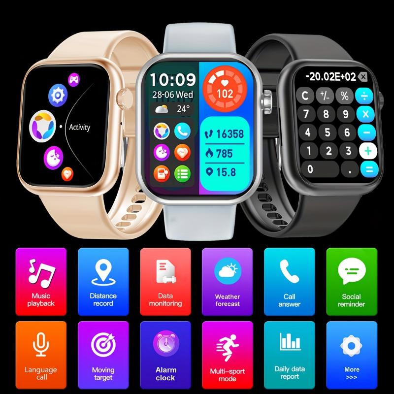 New Smartwatch (Receive and dial)2024 Latest 1.83-inch full touch screen smartwatch phone syncing information, call text multiple exercise modes male and female smart fitness tracker, compatible with iPhone and Android phones