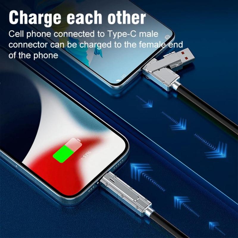 100W 4 In 1 Charging Cable, 1 Count USB-C to USB-C Fast Charging Data Cable, Charging Adapter Cable for Phone, Samsung Galaxy, LG, Google Pixel, Tablet