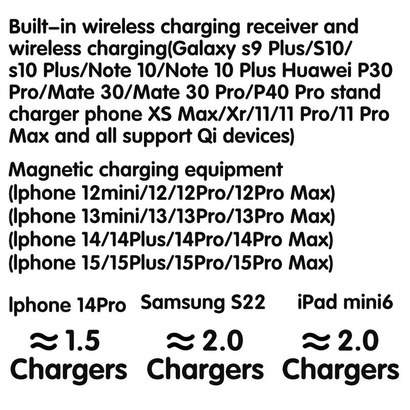 3 in 1 Wireless Charger Power Bank, Magnetic Power Bank, Portable Fast Charging Power Bank for iPhone 15 14 13 12 11 XR X