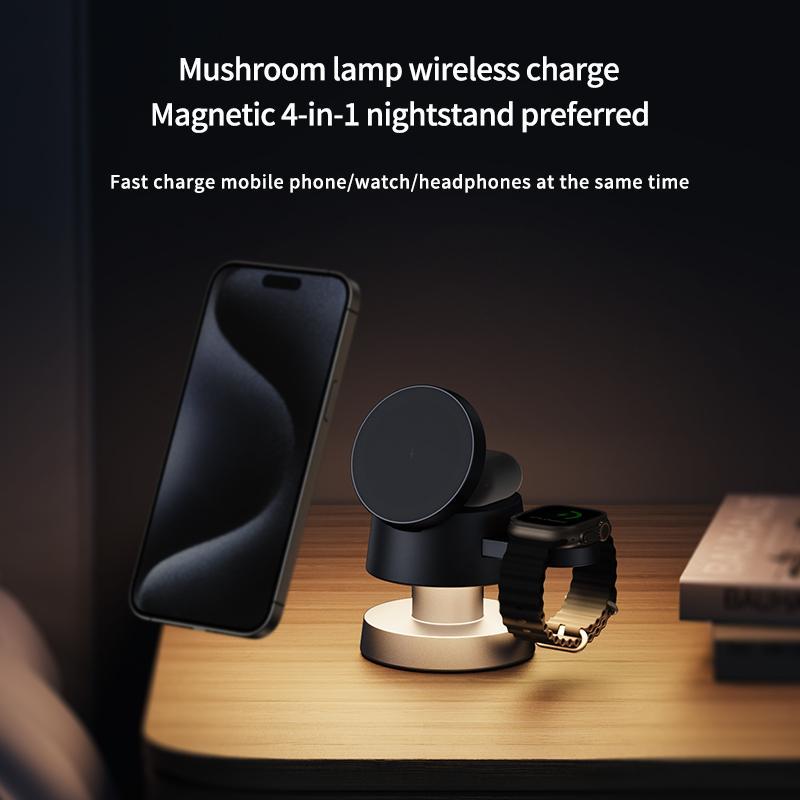 4 in 1 15W Magnetic Wireless Charger, Multifunctional Magnetic Wireless Charger, Multipurpose Charging Station for iPhone 16 15 14 Series