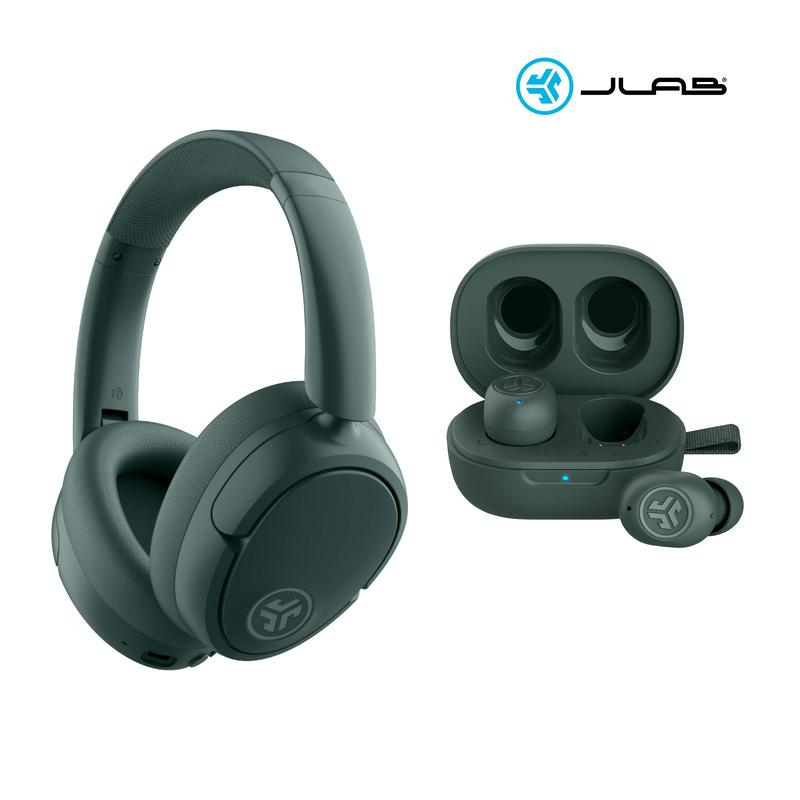 JLab JBuds Lux & Mini Sage Gift Set, Perfect Holiday Gift, Earbuds + Headphones,