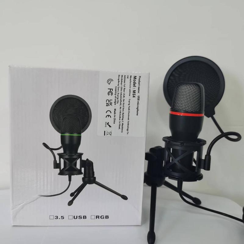 USB Condenser Microphone, Plug and Play Microphone with Tripod Stand, Connects Easily To PS4&5 for Great YouTube Podcasts on MAC and Windows