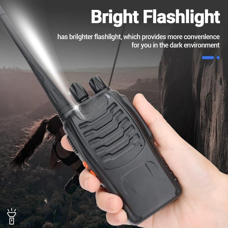 Walkie Talkies Long Range Walkie Talkie for Adults with Earpiece Mic Rechargeable 2 Way Radios Copy Frequency Handheld Two Way Radios Transceiver Walky Talky with USB Base Charger for Camping