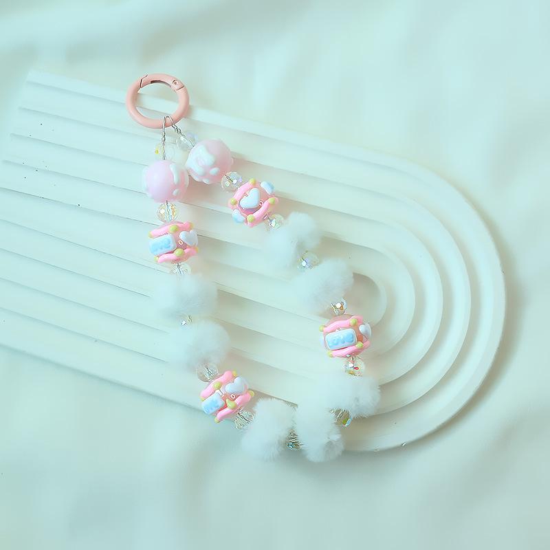 [New Arrival] Fluffy Candy Bracelet,Cuddle Candy Charm,Sweet Fluffy Phone Chain---z