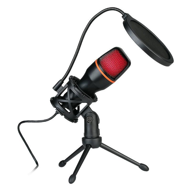 USB Condenser Microphone, Plug and Play Microphone with Tripod Stand, Connects Easily To PS4&5 for Great YouTube Podcasts on MAC and Windows