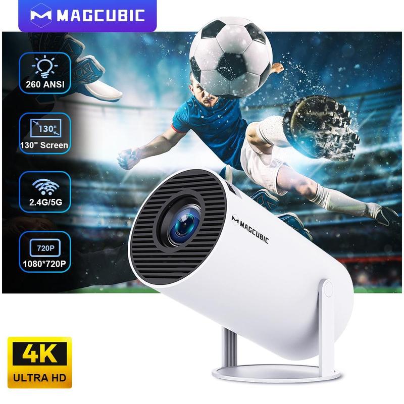 Magcubic Projector Android 11 4K 1280*720P HY300 Dual Wifi 260ANSI 180?flexible BT5.0 Cinema Outdoor Portable Projetor HY300 Pro