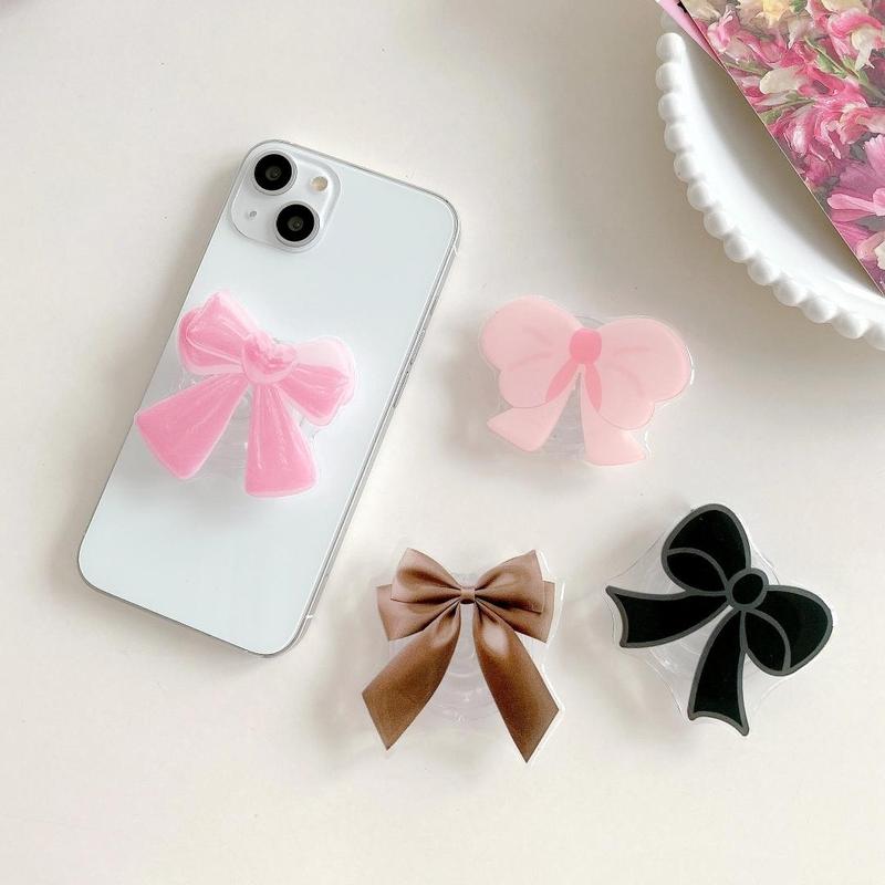 Cute Bowknot Design Phone Holder, Foldable Phone Stand, Phone Accessories for iPhone, Samsung, Xiaomi & Other Smartphones