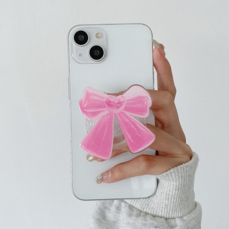 Cute Bowknot Design Phone Holder, Foldable Phone Stand, Phone Accessories for iPhone, Samsung, Xiaomi & Other Smartphones