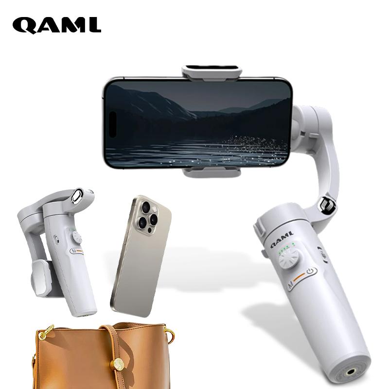 QAML 2024 new AI function M2 360 degree rotating gimbal stabilizer selfie stick desktop tracking gimbal