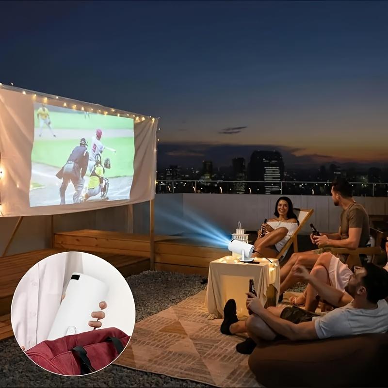 8000 Lumen 4K Mini Projector with Android 11, Portable, Full HD 1080P Support, 5G WiFi6 BT5.0, Auto Horizontal Correction, 180Rotatable for Outdoor Use with Phone TV Stick Laptop