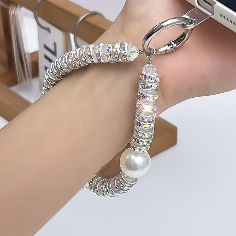 Faux Pearl Decorated Camera & Phone Strap, Fashionable Short Phone Lanyard, Portable Mobile Phone Chain for Women & Girls, Fashion Phone Accessories