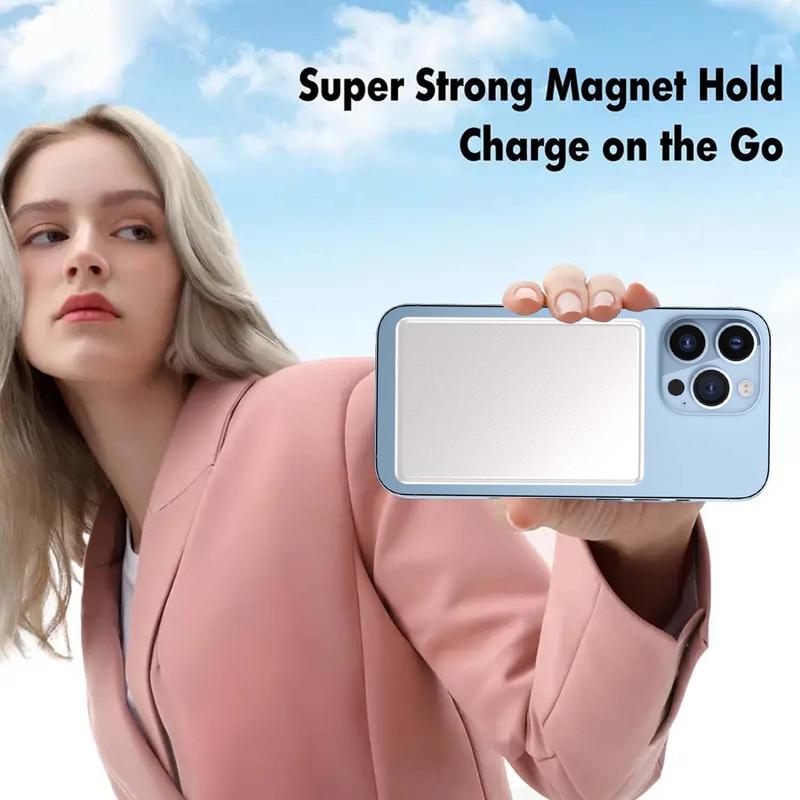 Magnetic Wireless Power Bank, Portable External Battery Pack, Fast Charging Power Bank for iPhone, iWatch, AirPods