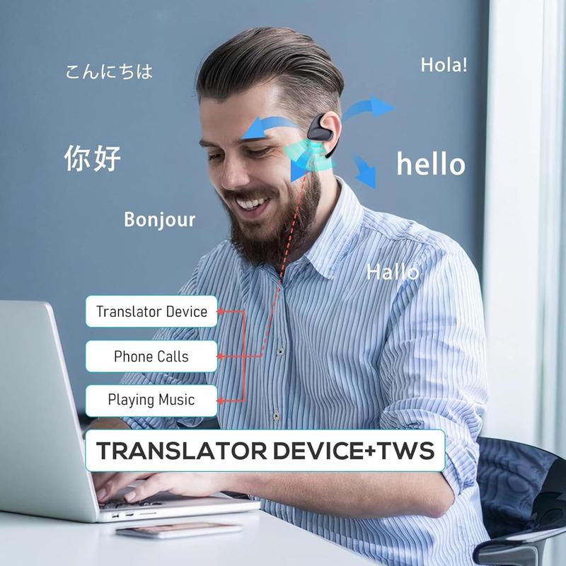 TLXT Language Translator Earbuds: 3in1 Translator Earphones for 144 Languages & Accents & 8 Offline Translation Packs OWS