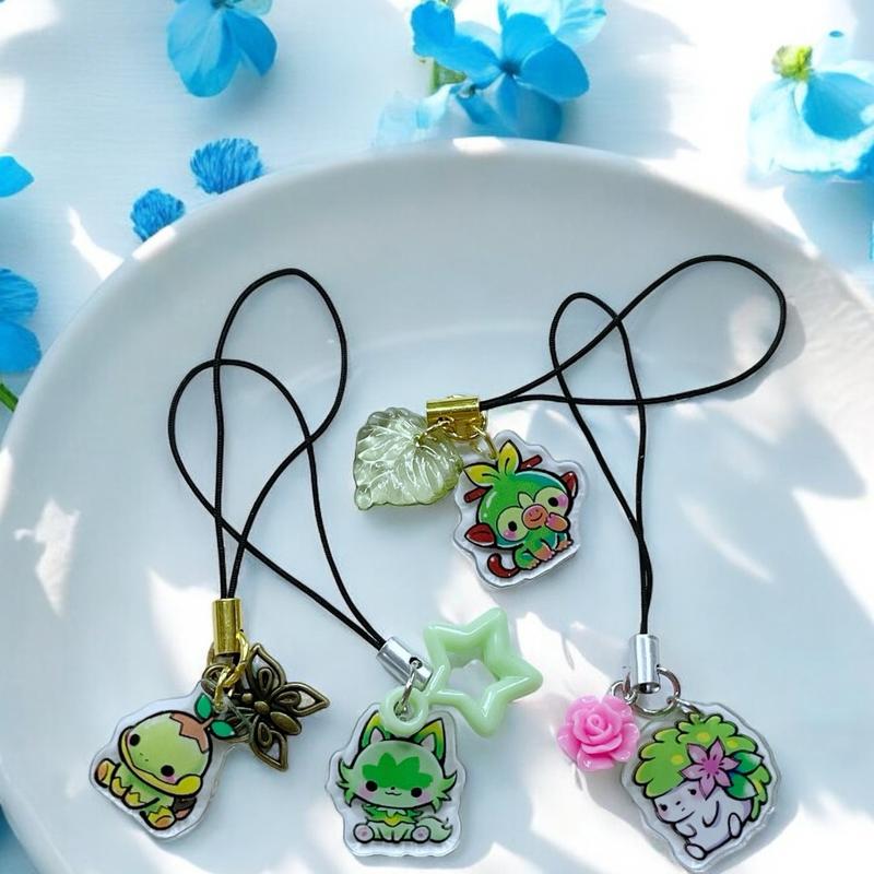 Pokemon Grass Type Phone Charm - Anime Accessories