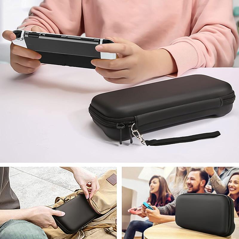 Carrying Case for Switch OLED with Screen Protector for switch OLED ,Portable Hard Shell Pouch Carrying Travel Game Bag for Switch OLED Holds 10 Game Cartridge