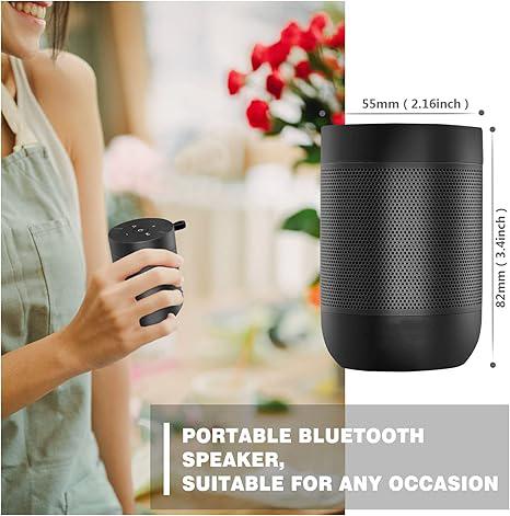 Bluetooth 5.3 Speaker, TWS Stereo Pairing, 360° HD Sound, IP65 Waterproof, Built-in Mic, TF Card Support, for Home, Party, Outdoor, Beach