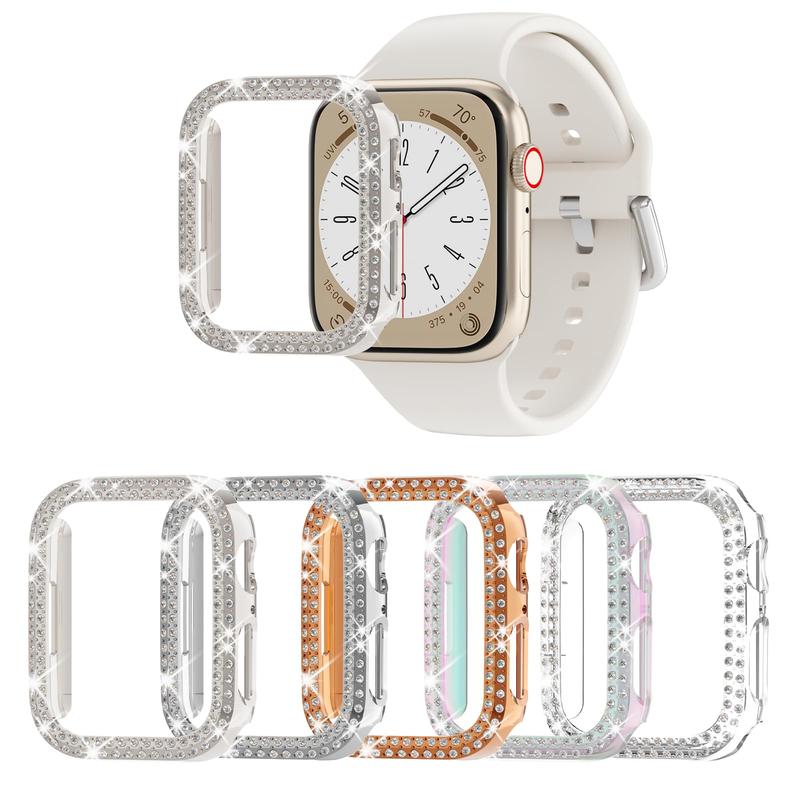 Rhinestone Decor Watch Case, 1 Count Fashionable Watch Protector Cover, Watch Accessories Compatible with Apple Watch Series X 9 8 7 6 5 4 SE