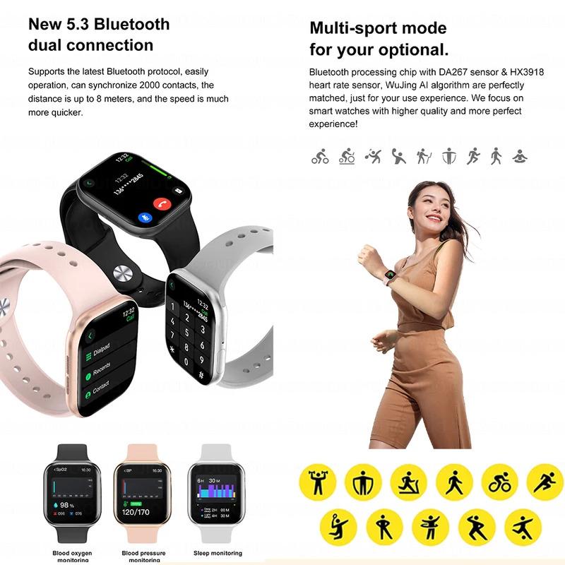 New Original For Apple Watch 10 Series Smart Watch Men NFC Always Display Body Temperature BT Call Waterproof Women Smart Watch Bluetooth Charging