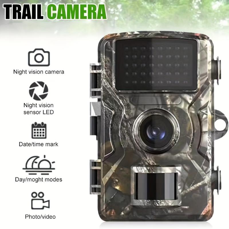 Upgraded Hunting Camera With 2 Inch Screen, HD Wildlife Trailing Camera, Night Vision PIR 393.7 Inch, 0.8 Second Trigger Motion Activation, Suitable For Outdoor Wildlife Surveillance Camouflage