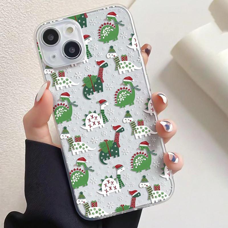 Cute Dinosaur Pattern Phone Case, Anti-drop Cellphone Protective Case, Shockproof Mobile Phone Cover for iPhone