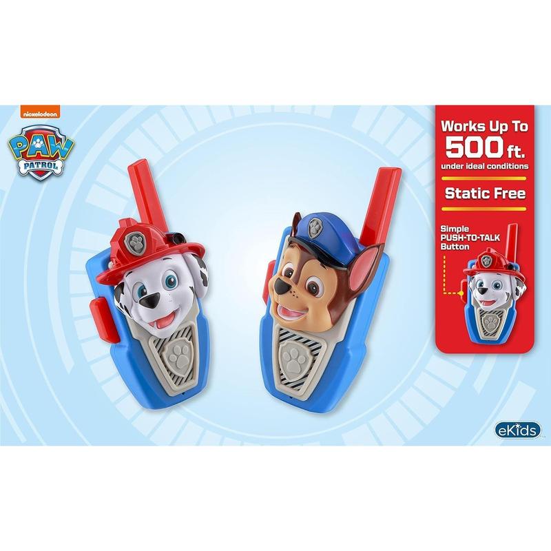 PAW Patrol Walkie Talkies - Set of 2 Kids Walkie Talkies Chase and Marshall – Excellent Walkie Talkies for Toddlers