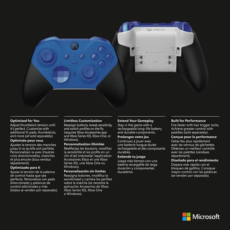 Microsoft Wireless Xbox Elite Controller Series 2, Blue