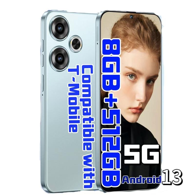 2024 UnlockSmartphoneTb3 8GB+512GB,Octa-Core,6.82'' HD+Screen Mobile Phone, Android 13  Slim Smartphone7800mAhBattery, 5G Dual SIM SummerGift,Cellphonecameracardcharging games chargeableaffordableunlocked small facial recognition