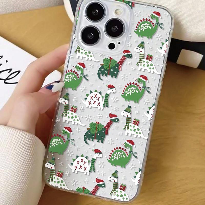 Cute Dinosaur Pattern Phone Case, Anti-drop Cellphone Protective Case, Shockproof Mobile Phone Cover for iPhone