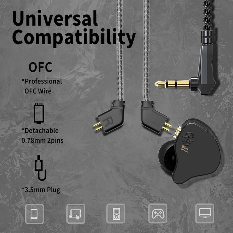 CCZ Melody iems Gaming Earbuds with mic for PC PS4 5, Level-up Experience on Competitive Games, Portable Wired in Ear Headset Type c with mic Headphones