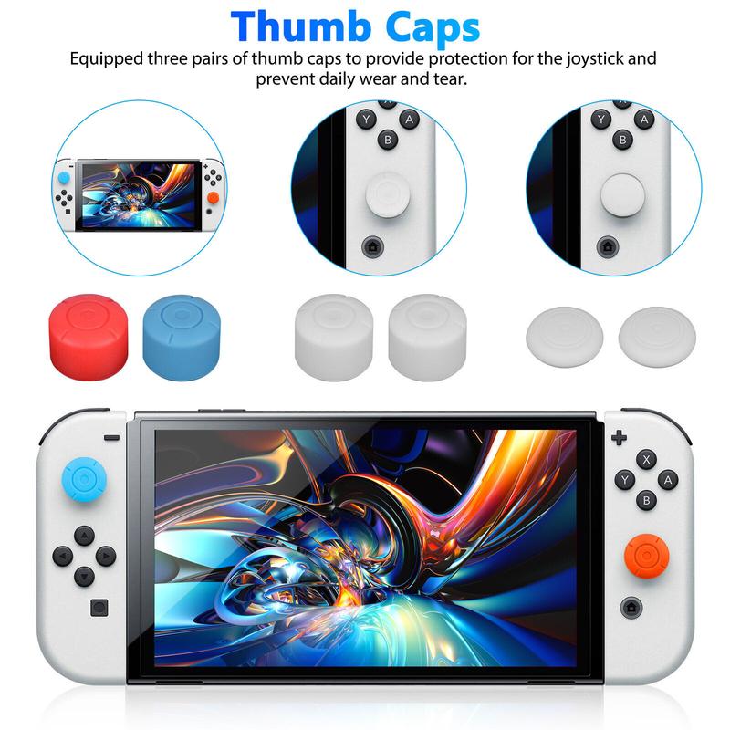 Carrying Case for Switch OLED with Screen Protector for switch OLED ,Portable Hard Shell Pouch Carrying Travel Game Bag for Switch OLED Holds 10 Game Cartridge