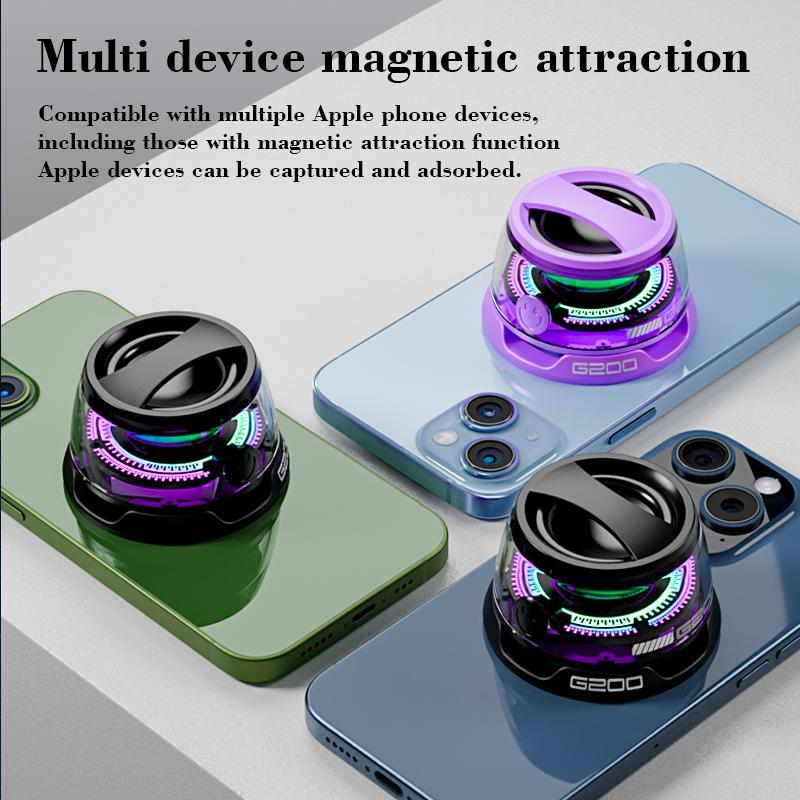 Magnetic Portable Mini Bluetooth Speaker - RGB Lighting, TWS Synchronization, 10 Hours of Battery Life, IPX5 Waterproof, Suitable for Showering, Cycling, Gaming and Outdoors, Ideal Companion for Smartphones and Holiday Gifts