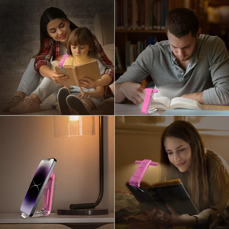 [Deals for You] USB Book Light for Reading in Bed, LED Clip-on Reading Light Adjustable for Eye Caring with 3 Colors & 5 Brightness Rechargeable & Long Lasting, Fit for Book Lovers, Kids