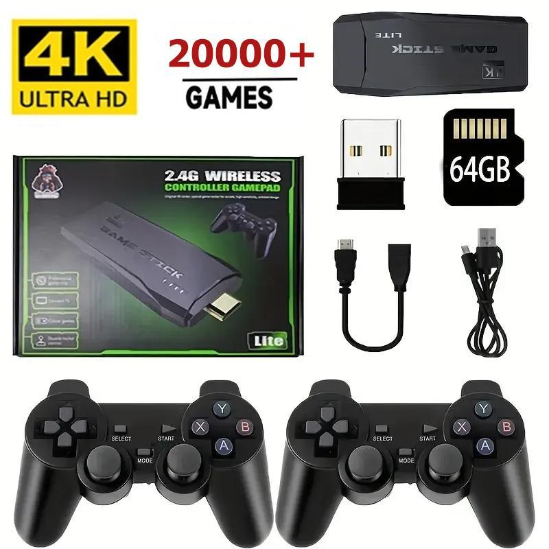 Video Game Stick Lite 4K Video Game M8 Console 64GB  2.4G Double Wireless Controller For 20000 Retro Games Kid Xmas Gift