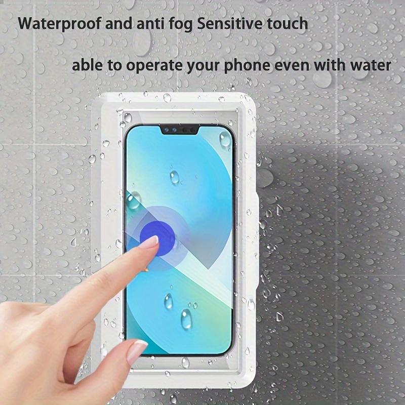 Waterproof And Anti-Fog Mobile Phone Case For Bathroom Shower - 360° Touchable Rotation, Wall Mount Stand, Compatible With For Iphone 14 13 12 11 Pro Max Xs Xr Up To 6.8