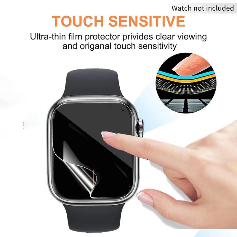 TPU HD Clear Full Hydrogel Film Screen Protector with Fingerprint Reduction (1 Count), Dustproof Function For Apple Watch