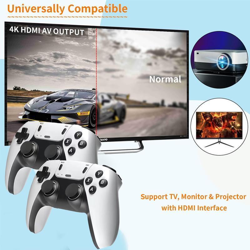 2025 New GD10 PRO Video Game Stick Console， 2.4G Double Wireless Controller Game 4K 40000+ Games Retro Games Boy Christmas Gift