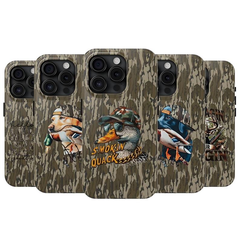 Camo Hunting Phone Case, Bold Hunting Dog With Duck Cover, Hunting Season iPhone Case For iPhone 11, 12, 13, 14, 15 Pro, Mini, Plus, Promax, 8, X, Xs, Xr, Perfect Gift for Husband, Deer Hunting, Southern Style