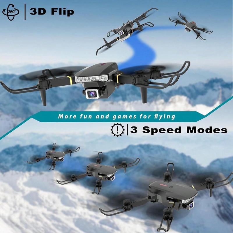 E88 Drone With Camera, Foldable Drone With App Control, FPV Live Video RC Quadcopter With 4K Camera For Adults Beginners,Christmas Gifts