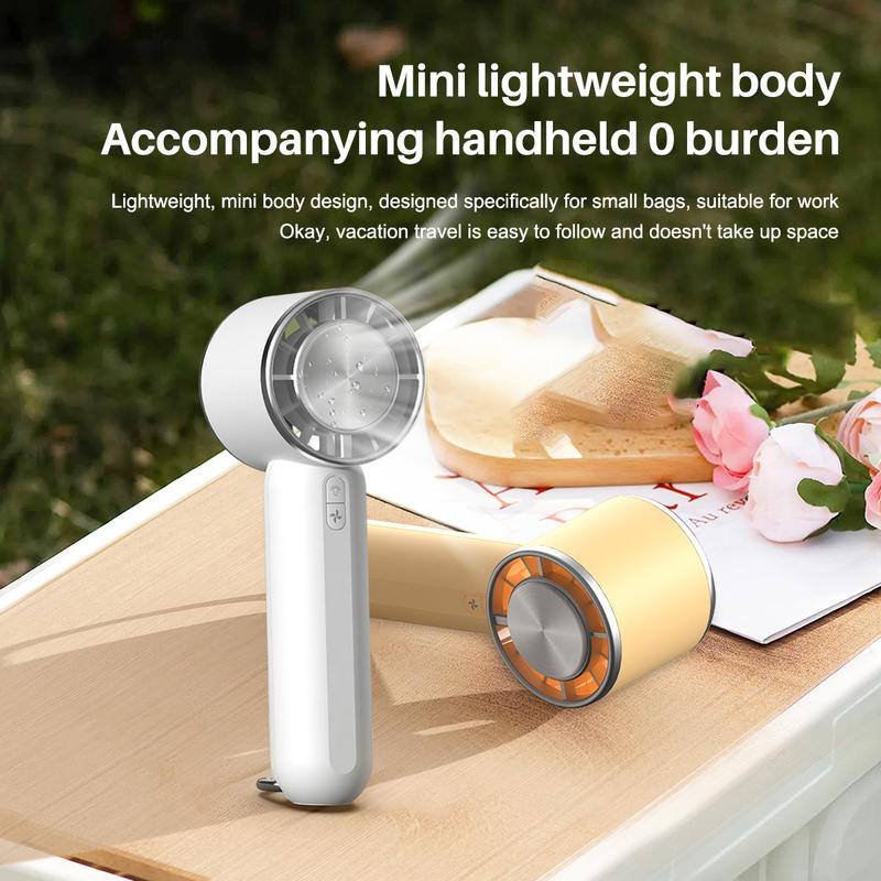 Stand Cooling Fan Portable Handheld Mini Fan USB Rechargeable Standable   Desk Fan, 3-speed adjustable wind, adjustable lighting, can be used as a camping light, Powerful Turbo Fan Bladeless Personal ice cold feeling with Carabiner Mobile Protection