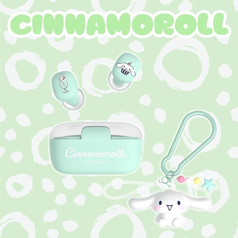 4 Styles Sanrio Hello Kitty Kuromi Melody Cinnamoroll Wireless Earphones - Unique Translucent Design, Easy Carrying, Smart Calls, Kawaii Patterned Earbuds - Perfect Cute Birthday or Christmas Gift for Girls