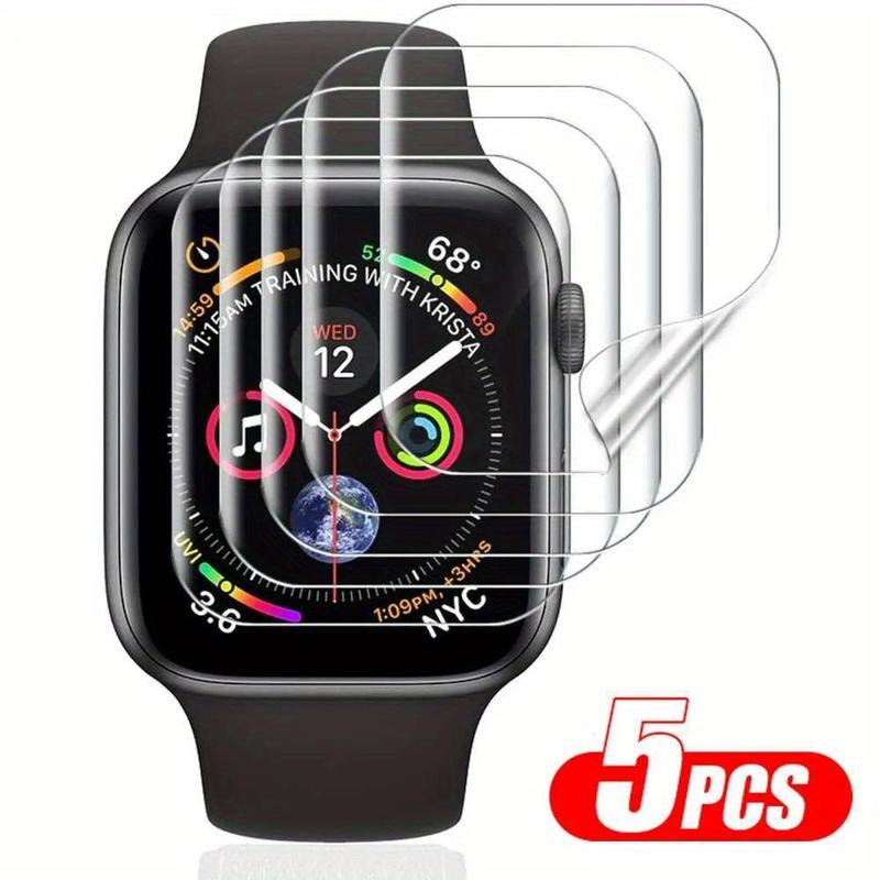 Touch Sensitive Smart Watch Protective Film, Full Coverage Watch Protector Film Compatible With Apple Watch 38mm 42mm 45mm 41mm 40mm 44mm 49mm